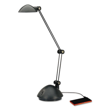 Alera® Twin-arm Task Led Lamp With Usb Port, 11.88"w X 5.13"d X 18.5"h, Black freeshipping - TVN Wholesale